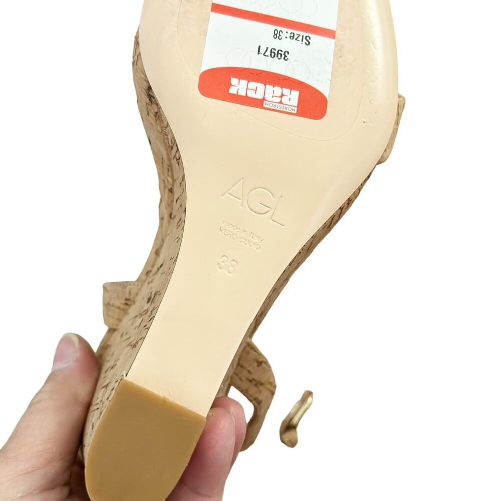 AGL Demo Ankle Strap Wedge Sandal 8.5 NEW - Picture 7 of 7